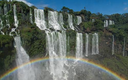 Iguazu Falls with Rainbow