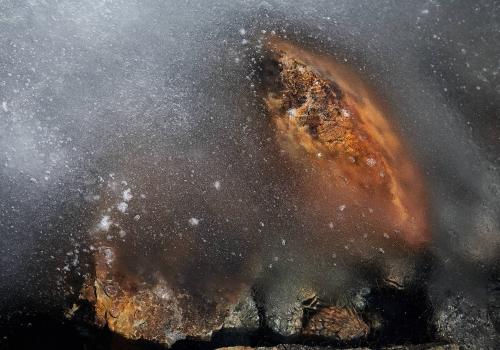 Ice at Laguna de los Tres